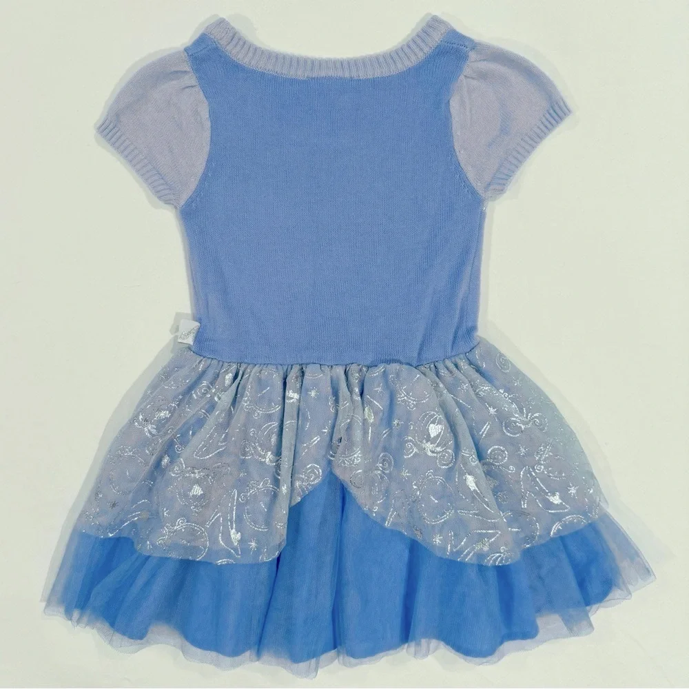New Disney Cinderella Sweater Costume Dress Girls 3T Tulle Princess Halloween